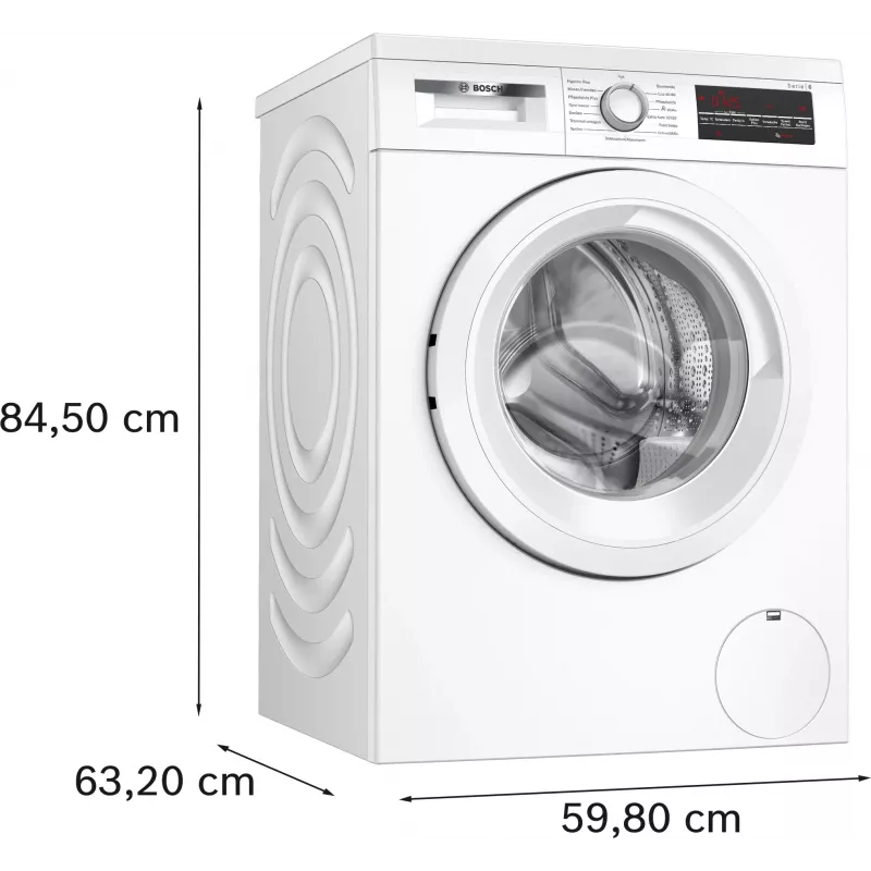 Bosch Serie 6 WUU28T22 práčka s predným plnením, 9 kg, 1351 ot./min, energetická trieda A, biela