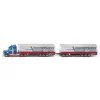 Siku Road Train, model cestného vlaku, predmontovaný, 1:87, kov, plast, 3 roky, modrá, červená, biela