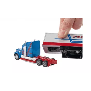 Siku Road Train, model cestného vlaku, predmontovaný, 1:87, kov, plast, 3 roky, modrá, červená, biela