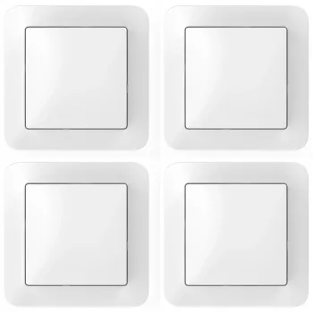 Sada nástenných vypínačov, 4 ks, Bosch Smart Home, pre inteligentné aktory, biela