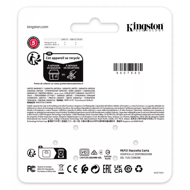 USB kľúč Kingston 64GB USB Type-A DataTraveler SE9 G3