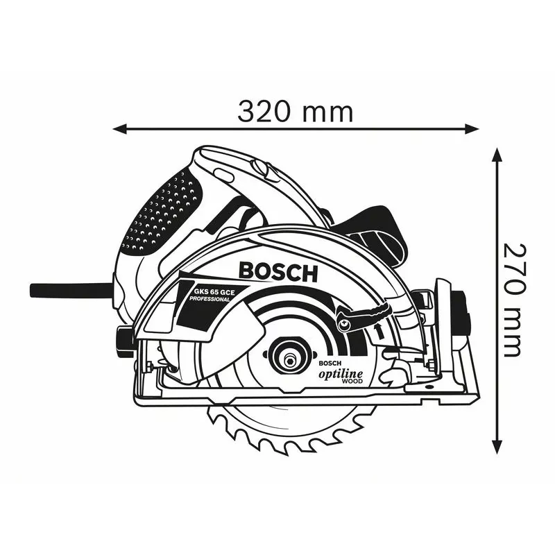 Bosch 0 601 668 901 ručná kotúčová píla 19 cm 5000 ot/min 1800 W