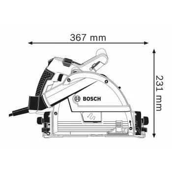 Bosch 0 601 675 001 ručná kotúčová píla 16,5 cm 6250 ot/min 1400 W