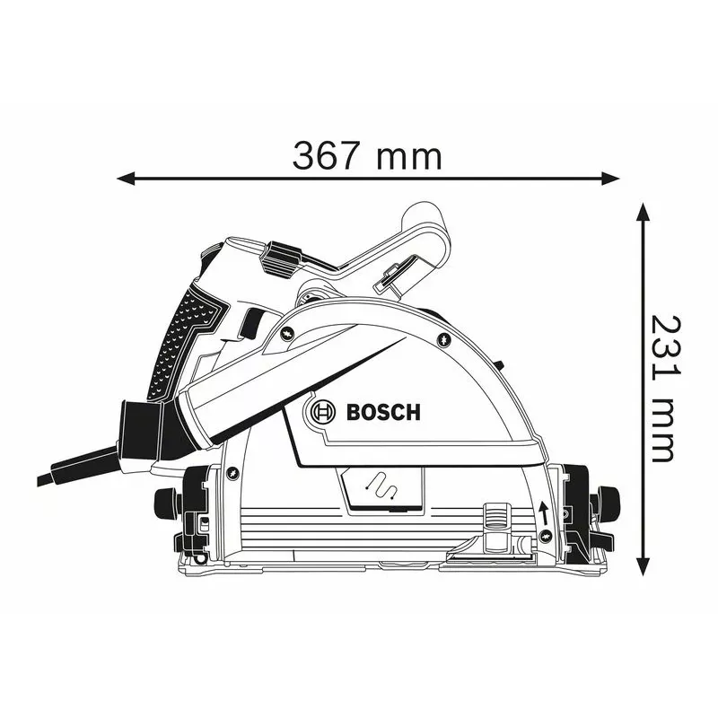 Bosch 0 601 675 001 ručná kotúčová píla 16,5 cm 6250 ot/min 1400 W