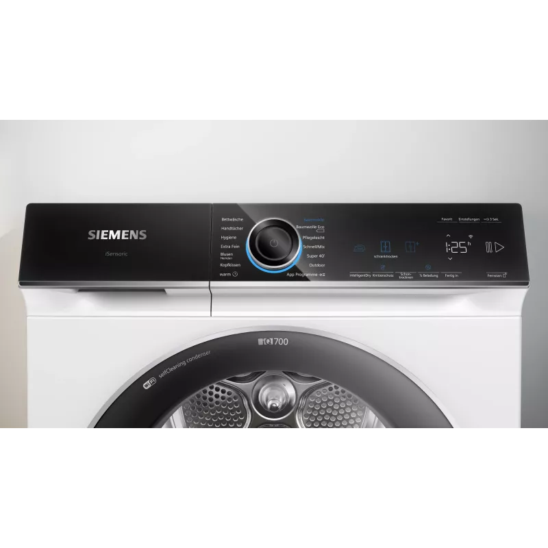 Siemens iQ700 WQ45B2B40 tepelné čerpadlo sušička voľne stojaca predným plnením 9 kg biela