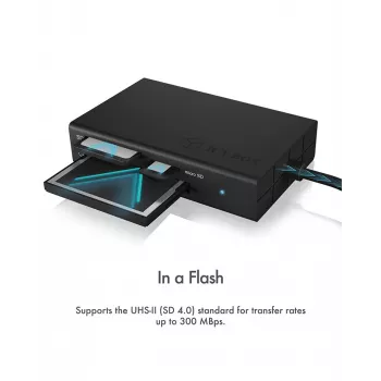 ICY BOX IB-CR401-C3 čítačka kariet USB 3.2 Gen 1 (3.1 Gen 1) Type-C čierna