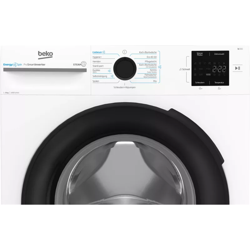 Beko b300 BM3WFU3841X práčka predné plnenie 8 kg 1351 ot/min biela