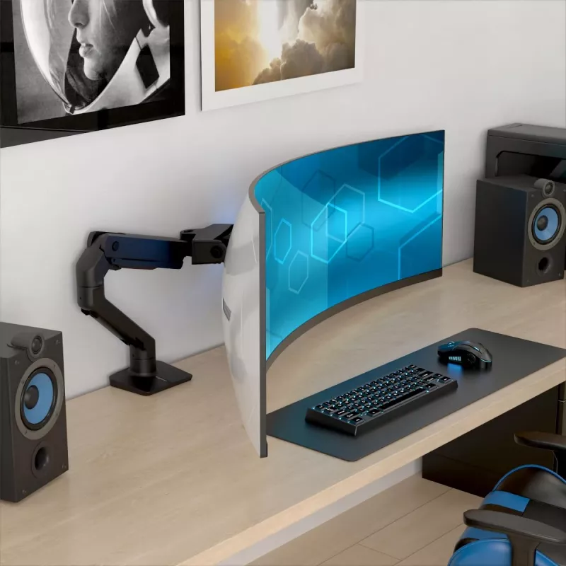 ERGOTRON HX stolový monitorový držiak s VHD sklopením – matný čierny