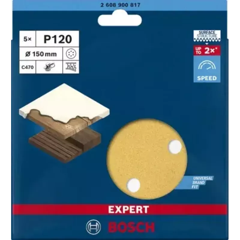 Bosch 2 608 900 817 rotačný nástroj brúsne/brúsne príslušenstvo drevo brúsny list