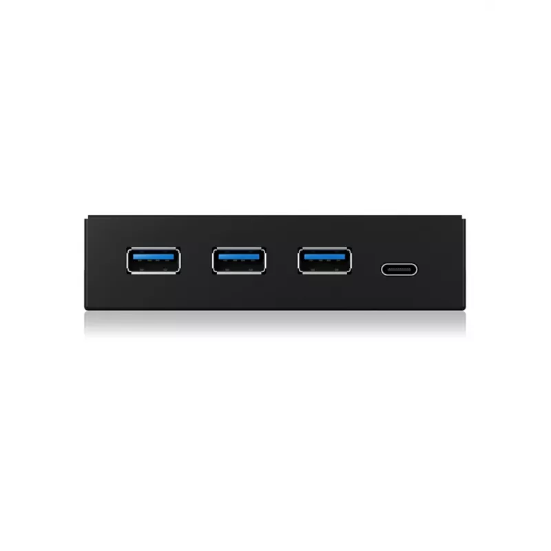 ICY BOX IB-HUB1418-i3 predný panel 3,5 palca s USB 3.0 hubom, 3x USB Type-A, 1x USB Type-C, čierny