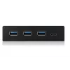 ICY BOX IB-HUB1418-i3 predný panel 3,5 palca s USB 3.0 hubom, 3x USB Type-A, 1x USB Type-C, čierny