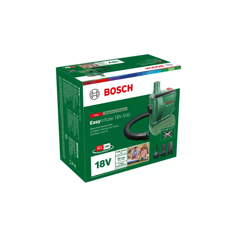 Bosch EasyInflate 18V-500 elektrická pumpa 0,03 bar 530 l/min