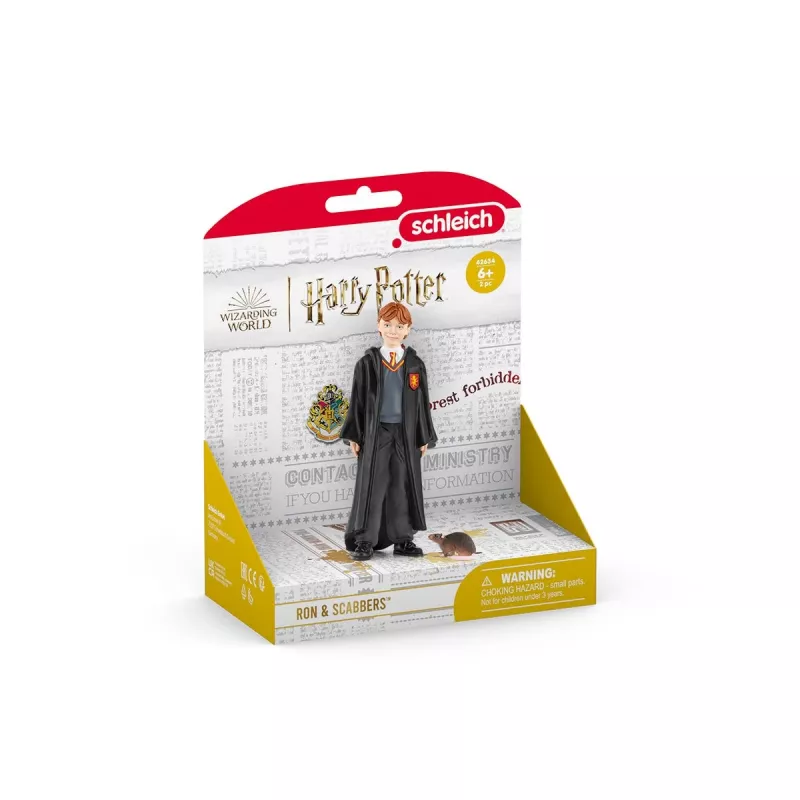 schleich Ron Weasley & Scabbers, 6 rokov, Harry Potter™, viacfarebná, plast