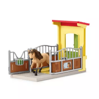 schleich FARM WORLD box na poníky s islandským žrebcov, farma, budova, hospodárske zvieratá / hračka z farmy, konská stajňa, kone, 3 rok(y), viacfarebná