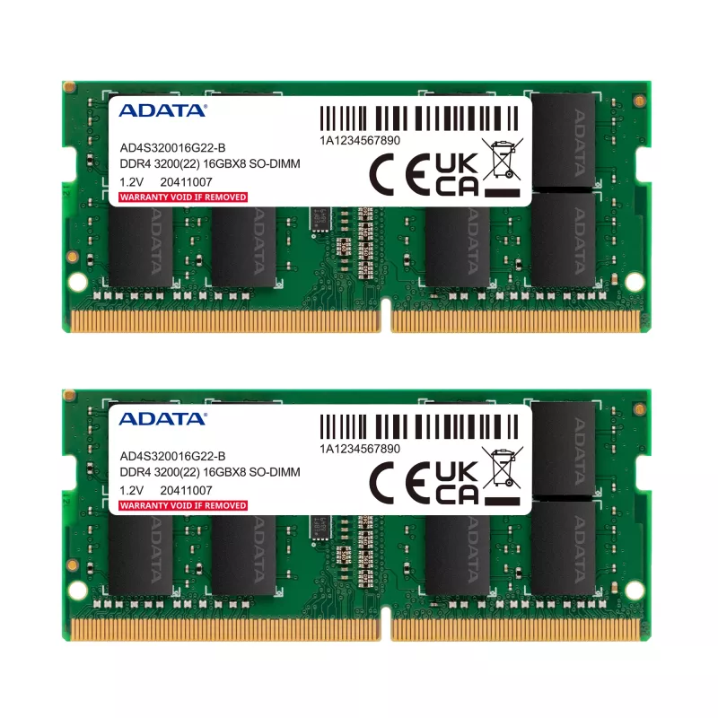 SO-DIMM 16 GB DDR4-3200 (2x 8 GB) Dual-Kit, operačná pamäť zelená, AD4S32008G22-DTGN, Premier