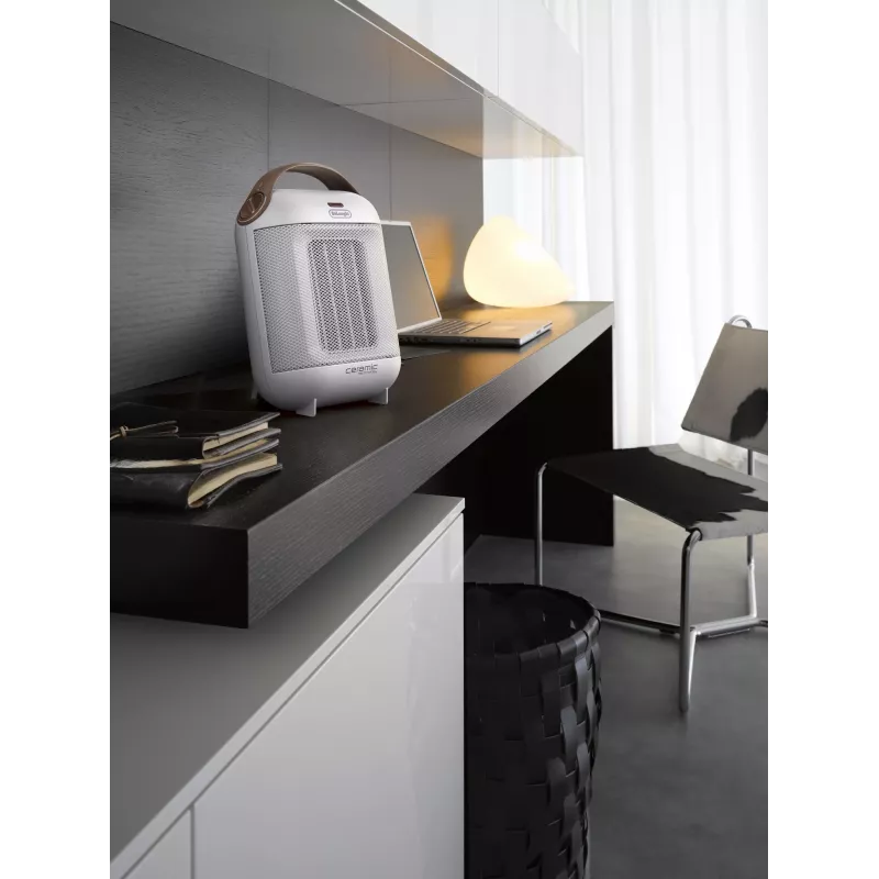 De’Longhi Capsule HFX30C18.IW interiérové hnedé, biele 1800 W ventilátorové elektrické kúrenie