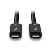 Lindy 1m Thunderbolt 4 kábel, 40 Gbit/s, pasívny, konektor samec, konektor samec, 1 m, 40 Gbit/s, čierny, nikel/zlato