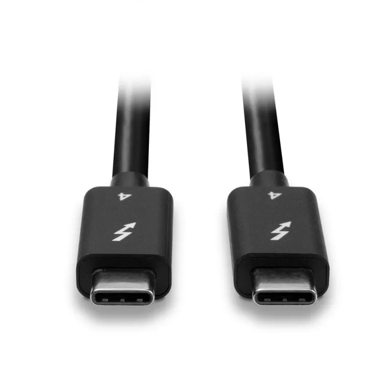 Lindy 1m Thunderbolt 4 kábel, 40 Gbit/s, pasívny, konektor samec, konektor samec, 1 m, 40 Gbit/s, čierny, nikel/zlato