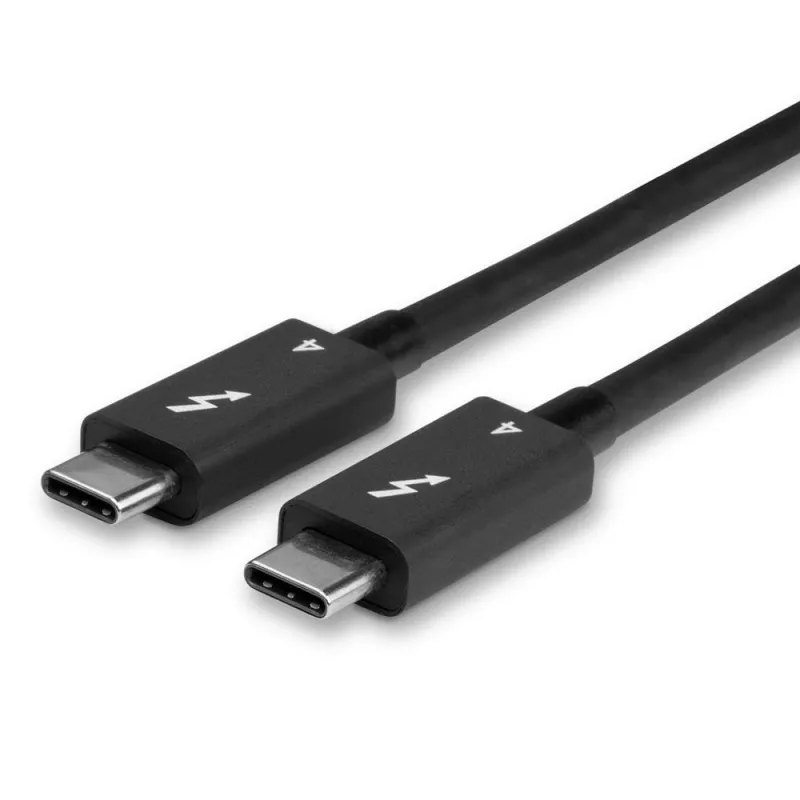 Lindy 1m Thunderbolt 4 kábel, 40 Gbit/s, pasívny, konektor samec, konektor samec, 1 m, 40 Gbit/s, čierny, nikel/zlato
