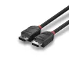 DisplayPort kábel Lindy 2m DisplayPort 1.2 kábel Black Line