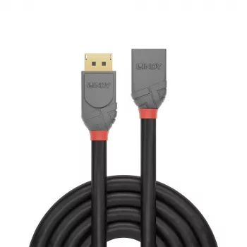 Lindy 1m DisplayPort 1.4 predlžovací kábel, Anthra Line, 1 m, DisplayPort, DisplayPort, konektor samec, konektor samica, 7680 x 4320 pixelov