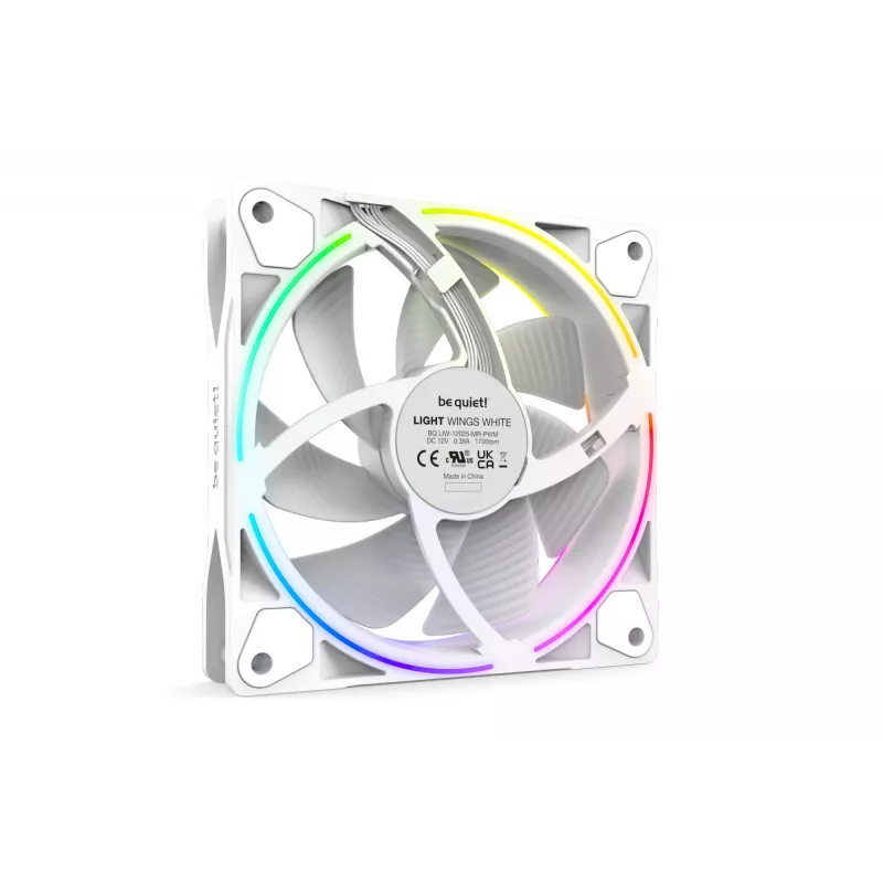 be quiet Light Wings White | 120mm PWM Triple Pack ventilátor do počítačovej skrine 12 cm 3 kusy