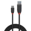 Lindy 1m USB 3.2 Type-A na C kábel, 10Gbit/s, Black Line, 1 m, USB A, USB C, USB 3.2 Gen 1 (3.1 Gen 1), 10 Gbit/s, čierna