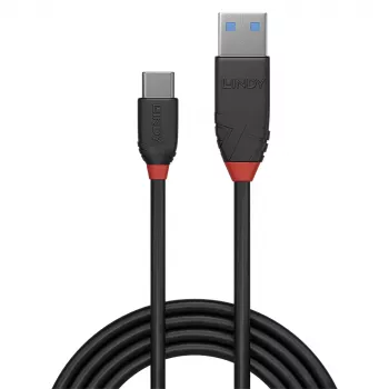 Lindy 1m USB 3.2 Type-A na C kábel, 10Gbit/s, Black Line, 1 m, USB A, USB C, USB 3.2 Gen 1 (3.1 Gen 1), 10 Gbit/s, čierna