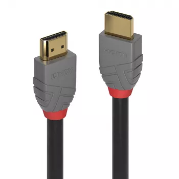 Lindy 3m High Speed HDMI kábel, Anthra Line, 3 m, HDMI Type-A (štandard), HDMI Type-A (štandard), 4096 x 2160 pixelov, 18 Gbit/s, čierny, sivý
