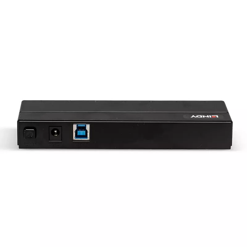 Lindy 7 port USB 3.0 hub, USB 3.2 Gen 1 (3.1 Gen 1) Type-A, USB 3.2 Gen 1 (3.1 Gen 1) Type-A, USB 3.2 Gen 1 (3.1 Gen 1), 5000 Mbit/s, čierny, plast