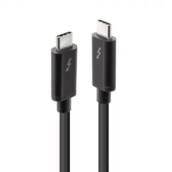 Lindy 1m Thunderbolt 3 kábel, pasívny, konektor samec, konektor samec, 1 m, 20 Gbit/s, čierna, 60 W