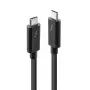 Lindy 1m Thunderbolt 3 kábel, pasívny, konektor samec, konektor samec, 1 m, 20 Gbit/s, čierny, 60 W