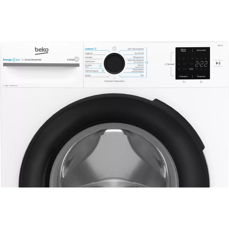 Beko b300 BM3WFU3741X práčka s predným plnením 7 kg 1351 ot/min biela