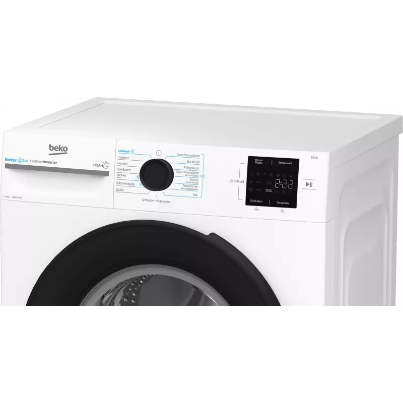 Beko b300 BM3WFU3741X práčka s predným plnením 7 kg 1351 ot/min biela