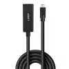 Lindy 5m USB 3.2 Gen 2 C/C aktívne predĺženie, 5 m, USB C, USB C, USB 3.2 Gen 2 (3.1 Gen 2), 10 Gbit/s, čierna