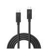 Lindy 2m Thunderbolt 3 kábel, pasívny, konektor samec, konektor samec, 2 m, 20 Gbit/s, čierny, 4096 x 2160 pixelov