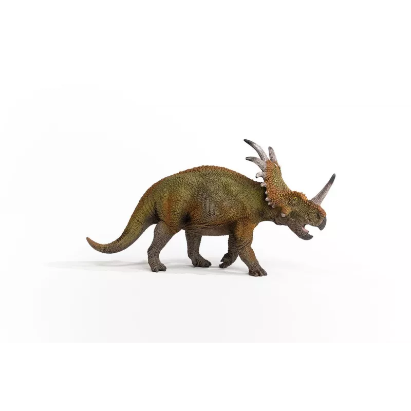 schleich Dinosaurier Styracosaurus, 4 roky, Dobývanie Zeme, Dinosaury a sopka, zelená, sivá, plast
