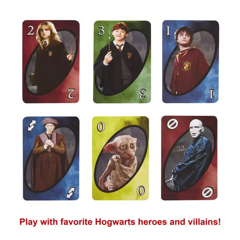 Kartová hra MATTEL UNO Harry Potter – skladacia hra, od 7 rokov