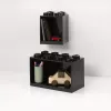 room copenhagen LEGO Brick Shelf 8+4 čierna — modulárna nástenná polica s 2 policami