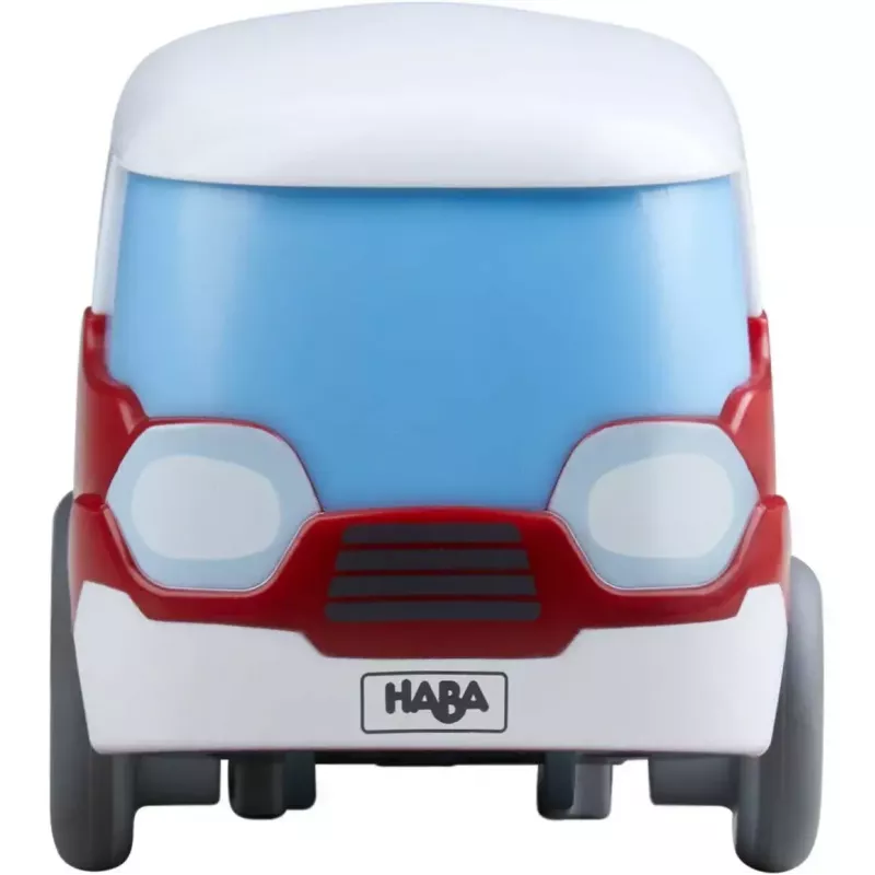 Autobus HABA Kullerbu Momentum Motor Mini Bus modrá sivá červená biela