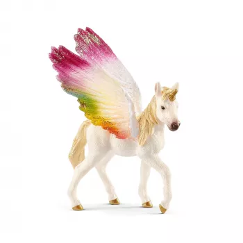 schleich BAYALA okrídlené dúhové jednorožčie žriebä, 5 rokov, jednorožec / pegaz, jednorožce & víly, viacfarebná, plast, 1 kus