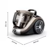 Rowenta Compact Power XXL Animal RO4B50 podlahový vysávač bez vrecka, 3-stupňový filter, sivo-čierny