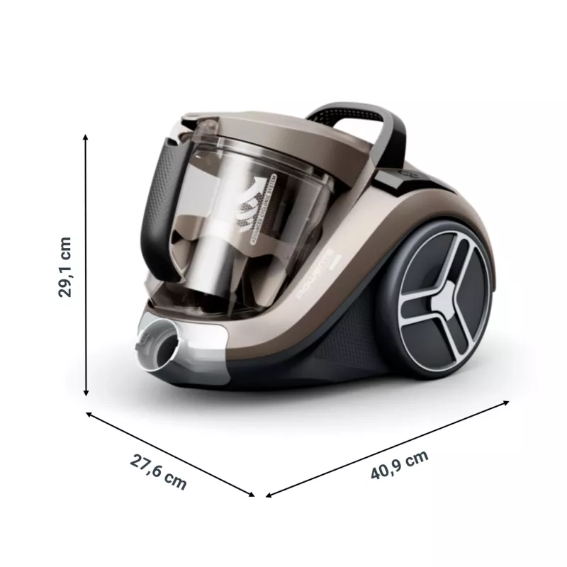 Rowenta Compact Power XXL Animal RO4B50 podlahový vysávač bez vrecka, 3-stupňový filter, sivo-čierny
