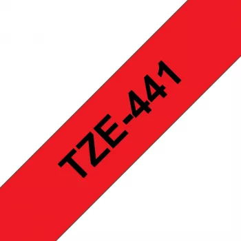 Páska na etikety Brother TZe441 18mm čierna na červenej
