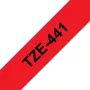 Páska na etikety Brother TZe441 18mm čierna na červenej