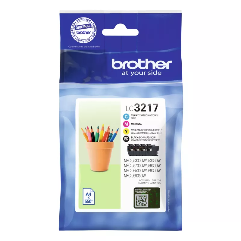 Brother LC3217VAL atramentová kazeta 4 ks originálna čierna, azúrová, purpurová, žltá