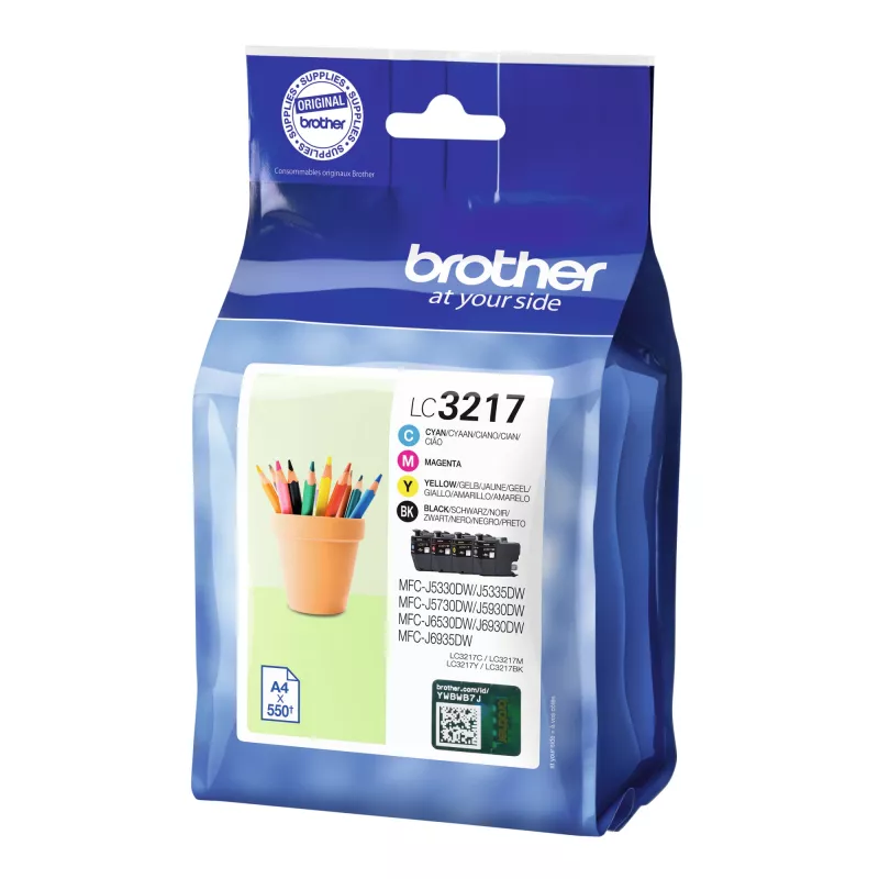 Brother LC3217VAL atramentová kazeta 4 ks originálna čierna, azúrová, purpurová, žltá