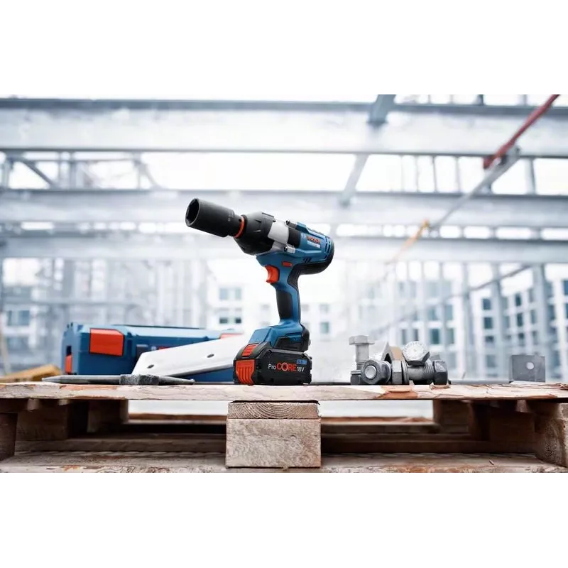 Bosch GDS 18V-1050 H Professional aku rázový uťahovák 18 V, 1050 Nm, 1750 ot./min., vonkajší štvorhran 3/4", 2x akumulátor ProCORE18V 5,5 Ah, L-BOXX, modrý/čierny
