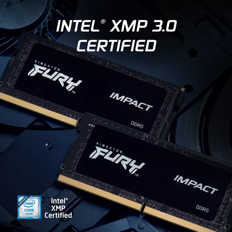 Kingston Technology FURY 32GB 6000MT/s DDR5 CL38 SODIMM (sada 2) Impact XMP