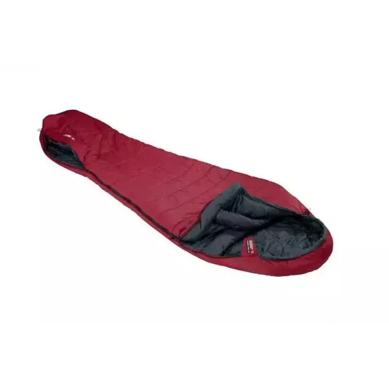 Mumiový spací vak High Peak Hyperion 1M nylon sivý červený 210 cm